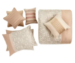 Broyhill Deline Hatched Tan 8-Piece Comforter Set -Broyhill Shop 810459640 1