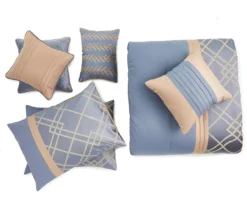 Broyhill Corinth Denim Geo 8-Piece Comforter Set -Broyhill Shop 810459761 1