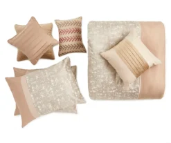 Broyhill Deline Hatched Tan 8-Piece Comforter Set -Broyhill Shop 810459766 1 1