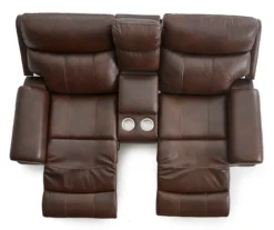 Wellsley Leather Power Reclining Console Loveseat -Broyhill Shop 810469259 8