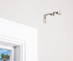 Brushed Nickel Adjustable Double Curtain Rod Brackets, 2-Pack -Broyhill Shop 810489230 2