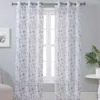 Broyhill Cassandra Floral Sheer Grommet Curtain Panel Pair