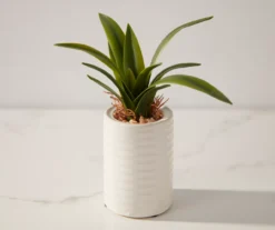 Mini Faux Greenery In White Ceramic Pot -Broyhill Shop 810509521 2