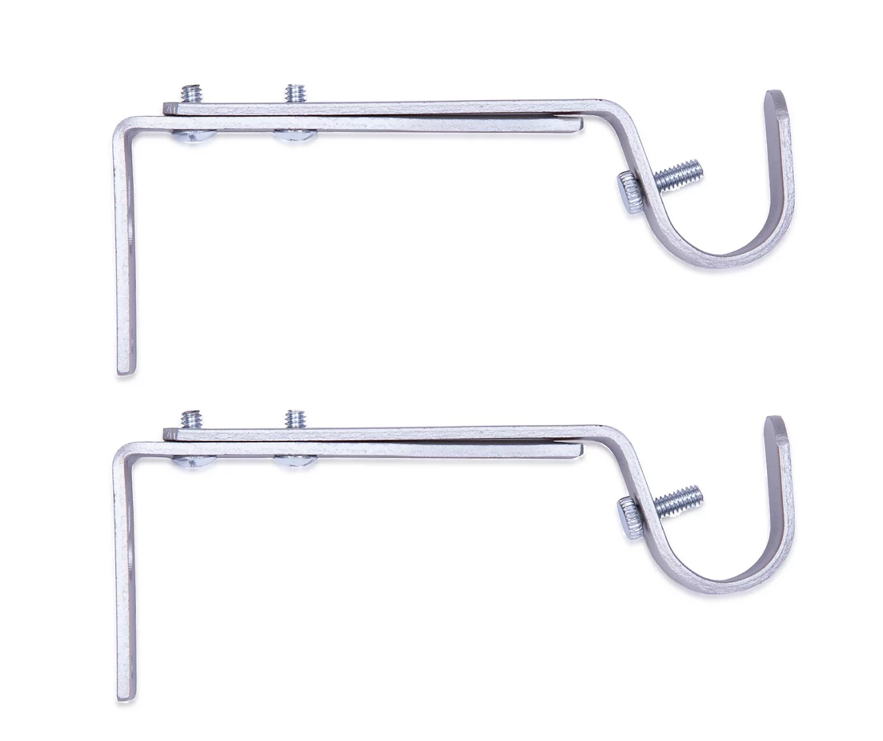 Legacy Satin Nickel Adjustable Curtain Rod Brackets, 2-Pack 1 Legacy Satin Nickel Adjustable Curtain Rod Brackets, 2-Pack