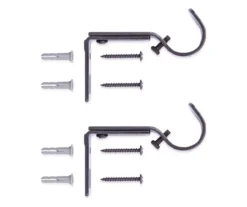 Legacy Brown-Black Adjustable Curtain Rod Brackets, 2-Pack -Broyhill Shop 810524291 7
