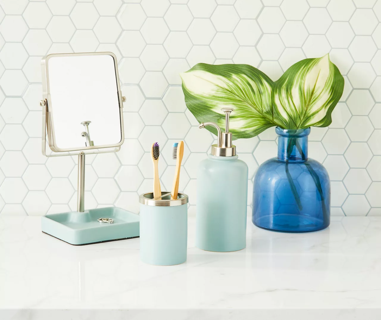 Slate Blue Glaze Toothbrush Holder 2 Slate Blue Glaze Toothbrush Holder - Image 2