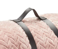 Sepia Rose Zigzag-Embossed Velvet Queen Blanket -Broyhill Shop 810531011 810617574 3