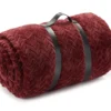 Tawny Port Jacquard Supreme Velvet Queen Blanket