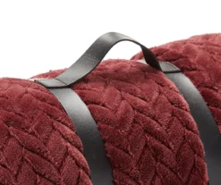 Tawny Port Jacquard Supreme Velvet Queen Blanket -Broyhill Shop 810531012 3