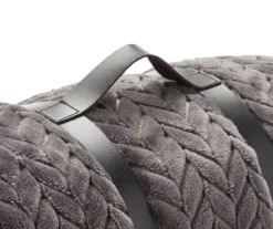 Atmosphere Gray Zigzag-Embossed Velvet King Blanket -Broyhill Shop 810531014 3