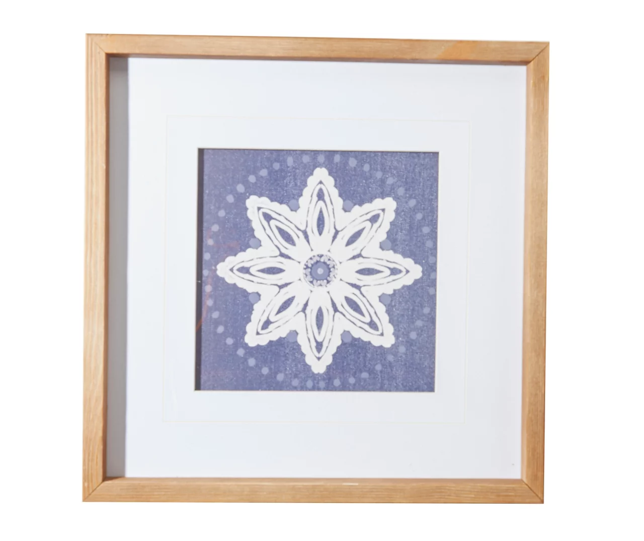 Blue & White Star Framed Print 1 Blue & White Star Framed Print