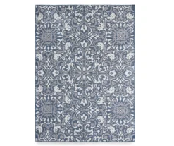Broyhill Sandpointe Cobalt & Ecru Damask Outdoor Area Rug -Broyhill Shop 810546506