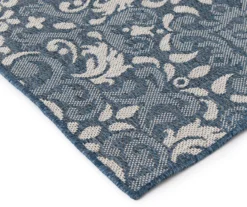 Broyhill Sandpointe Cobalt & Ecru Damask Outdoor Area Rug -Broyhill Shop 810546507 810546506 810546505 810546504 810546503 3
