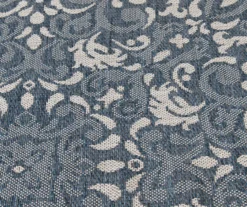 Broyhill Sandpointe Cobalt & Ecru Damask Outdoor Area Rug -Broyhill Shop 810546507 810546506 810546505 810546504 810546503 4