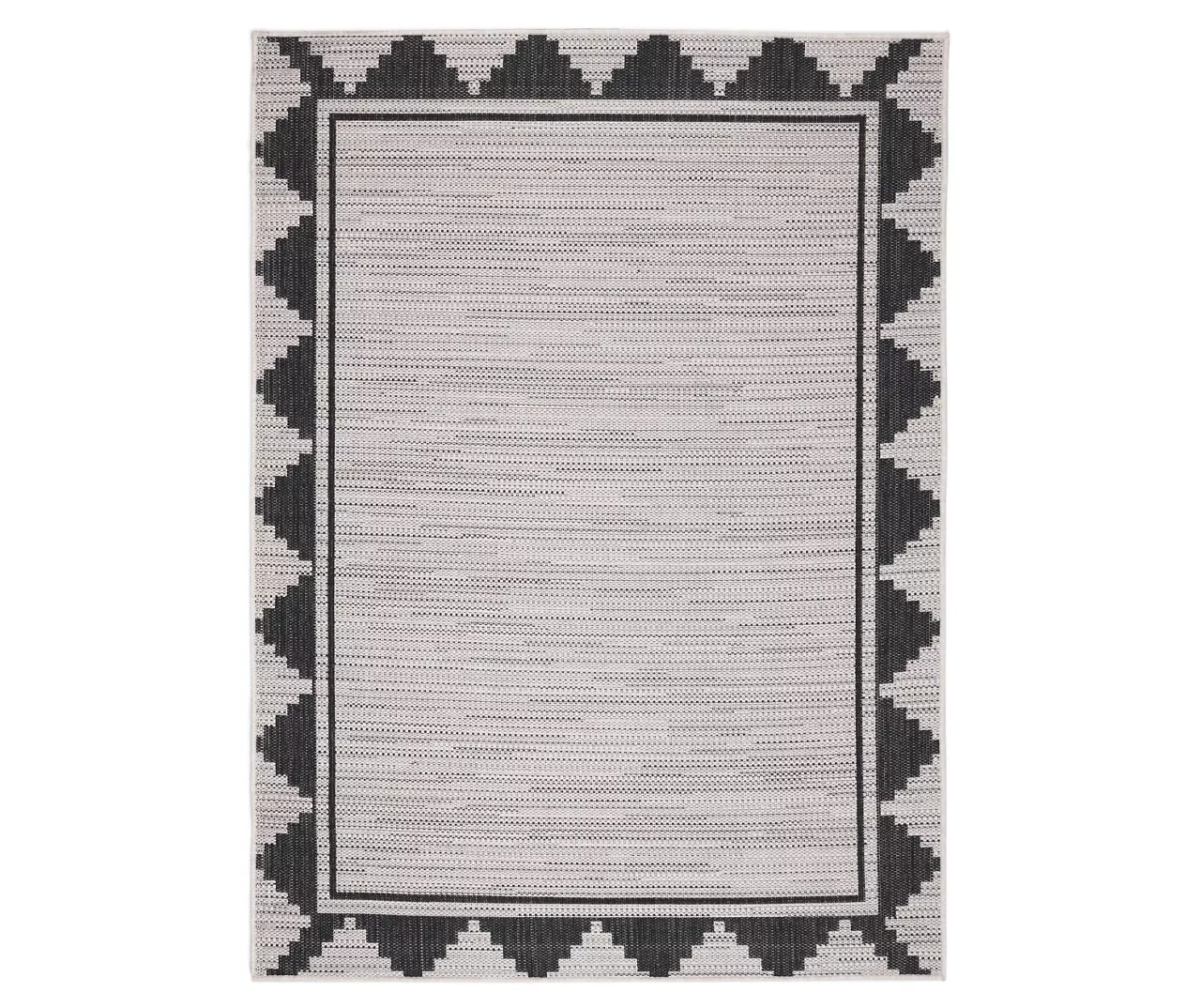 Broyhill Gray & Black Geometric Border Indoor/Outdoor Area Rug 1 Broyhill Gray & Black Geometric Border Indoor/Outdoor Area Rug