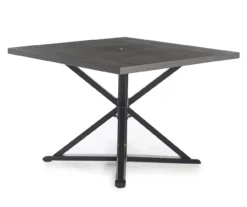 Broyhill Autumn Cove Wood Look Square Steel Patio Dining Table -Broyhill Shop 810553658 1