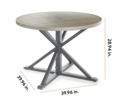Sandpointe Neutral Steel Round Patio Dining Table -Broyhill Shop 810554377 99 2