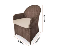 Broyhill Autumn Cove All-Weather Wicker Cushioned Patio Captain's Dining Chair -Broyhill Shop 810554526 99 1