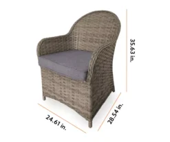Broyhill Autumn Cove All-Weather Wicker Cushioned Patio Captain's Dining Chair -Broyhill Shop 810554527 99 1