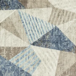 Broyhill Blue & Brown Modern Angles Accent Rug -Broyhill Shop 810557653 2