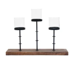 Black & Brown 3-Tier Votive Holder