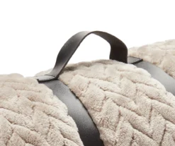 Tan Chevron Embossed Velvet Queen Blanket 8 Tan Chevron Embossed Velvet Queen Blanket -Broyhill Shop 810573799 810573801 3