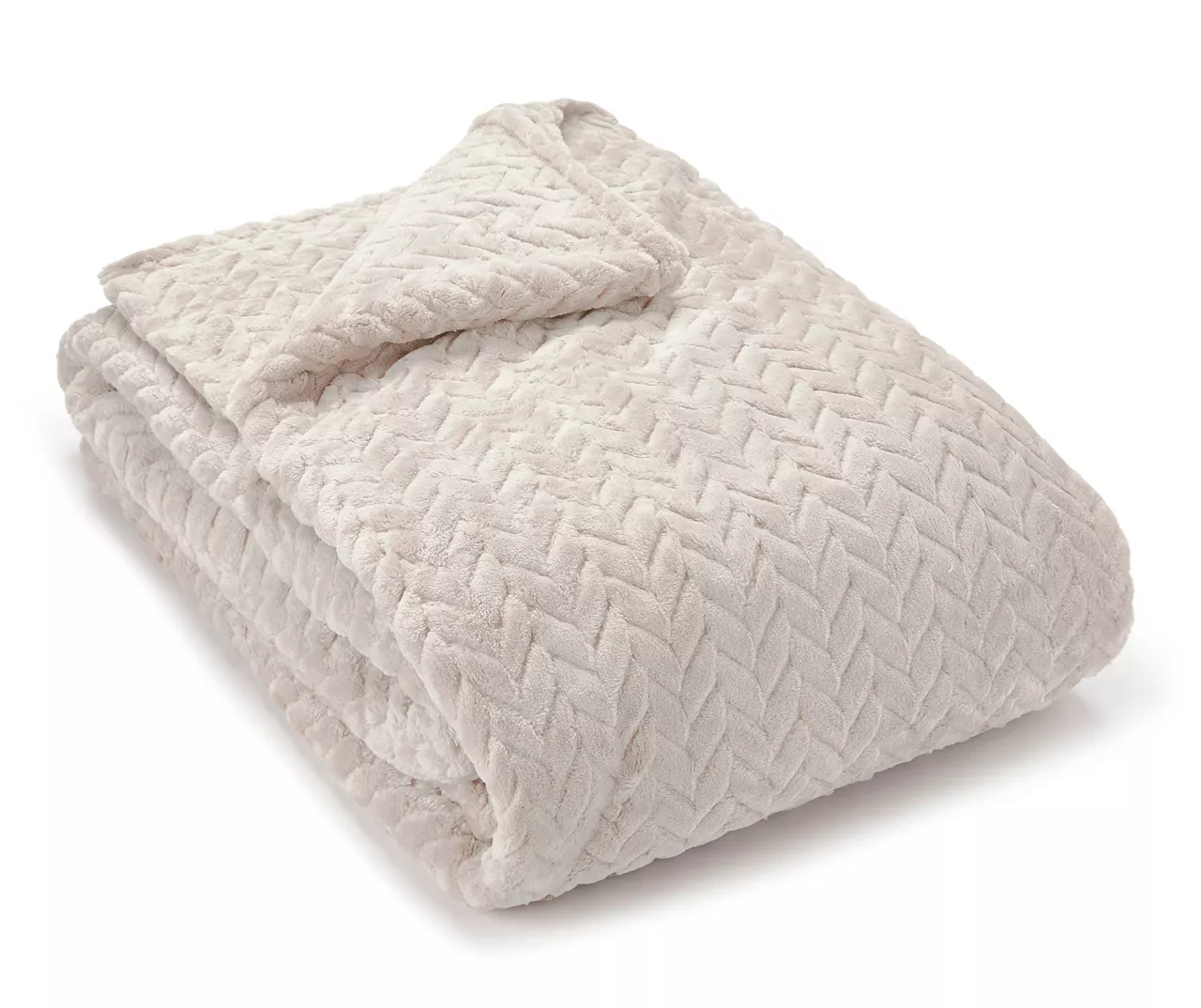 Whisper White Zigzag-Embossed Velvet King Blanket 2 Whisper White Zigzag-Embossed Velvet King Blanket - Image 2