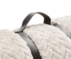 Broyhill Whisper White Chevron Embossed Velvet Blanket -Broyhill Shop 810573800 810573798 810617576 4