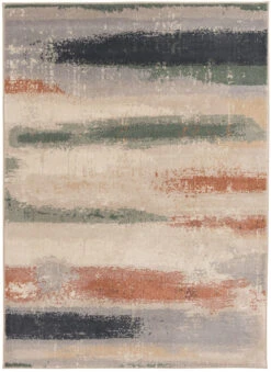 Hadlee Sand, Coral & Green Abstract Area Rug, (6' X 9') 13 Hadlee Sand, Coral & Green Abstract Area Rug, (6' X 9') -Broyhill Shop 810586496