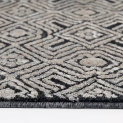 Colin Dark Blue & Whitecap Geometric Area Rug, (5' X 7') -Broyhill Shop 810586497 810586493 810586501 4