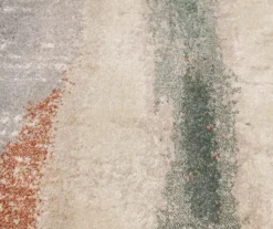 Hadlee Sand, Coral & Green Abstract Area Rug, (8' X 10') -Broyhill Shop 810586500 810586496 810586492 6