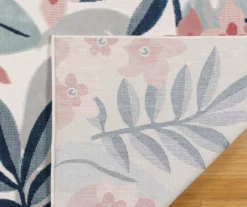 Nauru Blue & Pink Floral Outdoor Area Rug, (8' X 10') -Broyhill Shop 810586608 810586609 810586610 A2 1