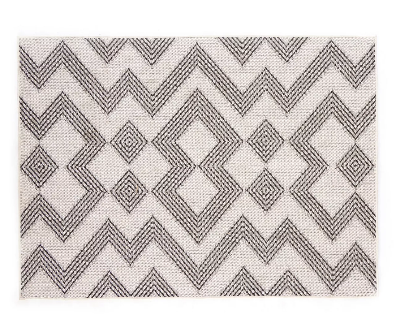 Broyhill Palermo White & Black Geometric Outdoor Area Rug 1 Broyhill Palermo White & Black Geometric Outdoor Area Rug