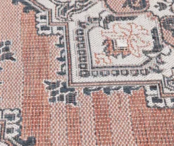 Braiden Orange & Navy Floral Medallion Outdoor Area Rug, (8' X 10') -Broyhill Shop 810587368 810587369 810587370 4 1