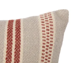 Gray & Red Stripe Throw Pillow -Broyhill Shop 810591271 2 A8