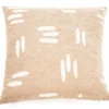 New Beginnings Travertine & White Hash Mark Chenille Square Throw Pillow
