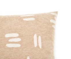 New Beginnings Travertine & White Hash Mark Chenille Square Throw Pillow -Broyhill Shop 810591655 A8 2