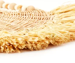 Wild Sedona Raffia & Beads Hanging Wall Fan -Broyhill Shop 810601626 A8 4