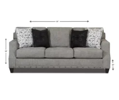 Alexandria Gray Chenille Sofa -Broyhill Shop 810616679 A8