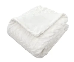 White Chevron Stripe Faux Fur Full/Queen Comforter 9 White Chevron Stripe Faux Fur Full/Queen Comforter -Broyhill Shop 810617569 810617570 A0 2