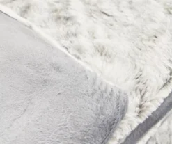 Gray Marble Print Faux Fur Full/Queen Comforter -Broyhill Shop 810617619 810617562 A8 4 2